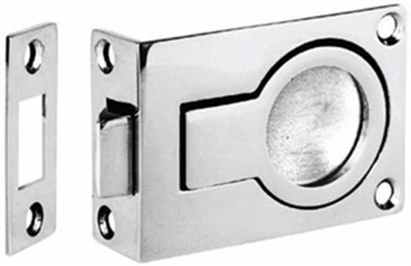 Krom Gömme kulp 57*40 mm