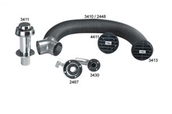 3413 40 D modeli için sıcak hava çıkış ızgarası 3 bölmeli