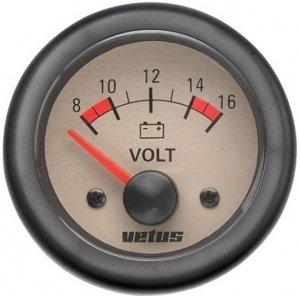 Vetus Voltmetre 10–16 V – Krem Kadran
