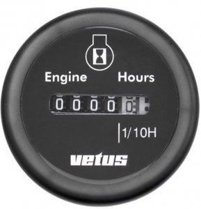 Vetus Motor Zaman Saati 12/24 V – Siyah Kadran