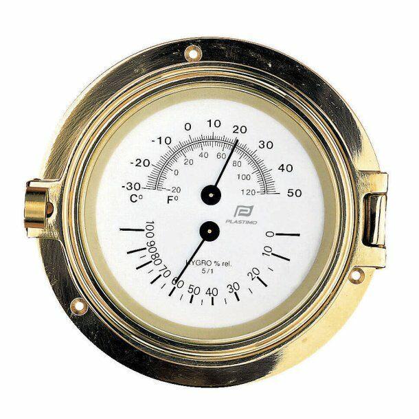 PLASTIMO Pirinç Termometre&Hygrometre Lumboz, 14cm