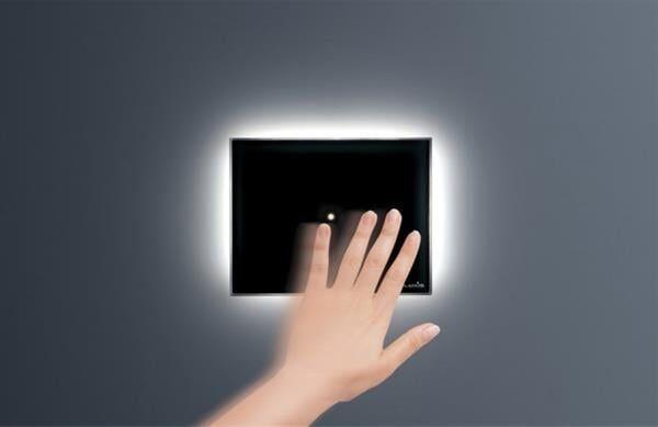 Planus Tuvalet için Siyah Full Glass Touch Panel- Feretti 12V-230V