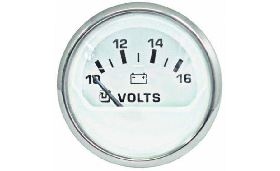 Ultraflex Voltmetre White Seri Ø 52 mm