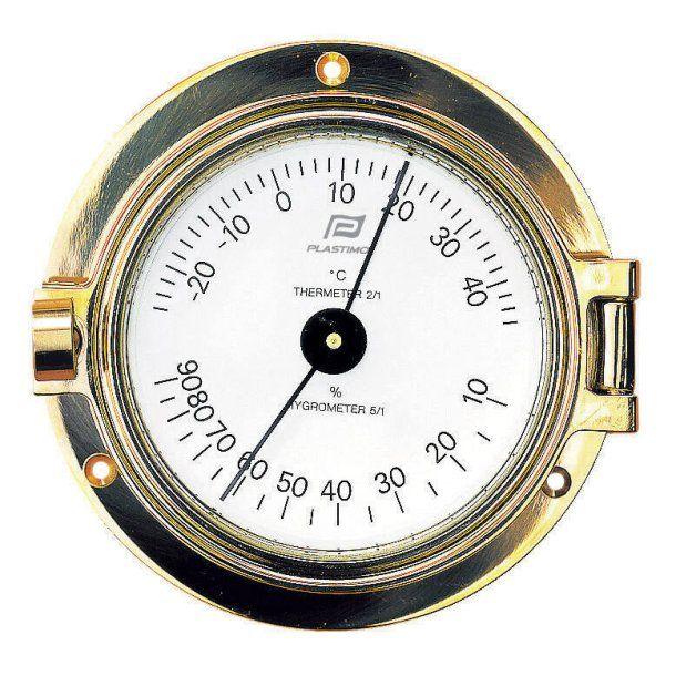PLASTIMO Pirinç Termometre&Hygrometre Lumboz, 3''