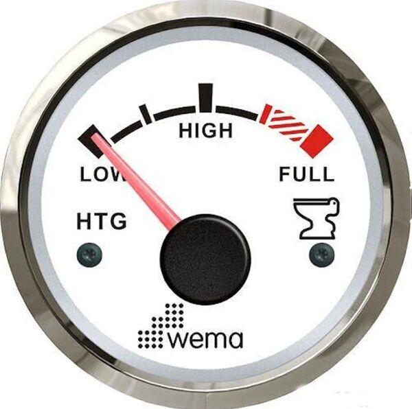 Wema Pissu-Tuvalet Tankı Göstergesi, Krom Çerçeve, Beyaz Kadran