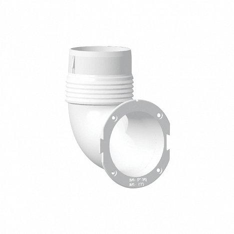 Havalandırma konektörü-dirsek açılı 76 mm 90º beyaz