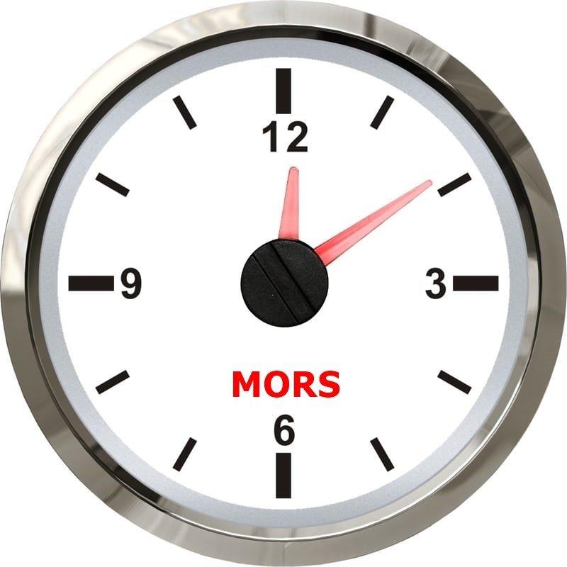 MORS Marin Zaman Saati 12-24 V Beyaz