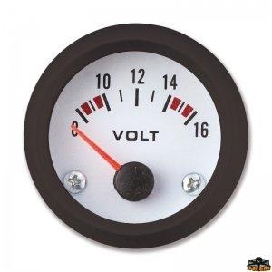 TREM Voltmeter 12 V (8–16 V) Beyaz